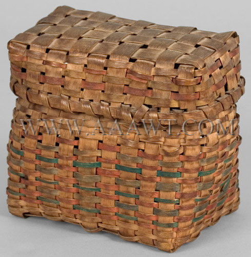 Miniature Covered Storage Basket
Eastern Woodlands, Schaghticoke, entire view